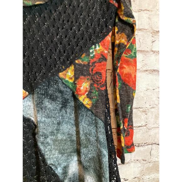 This & That Top Womens Small Artsy Art To Wear Mixed Textures Sequin Crochet - Picture 7 of 14